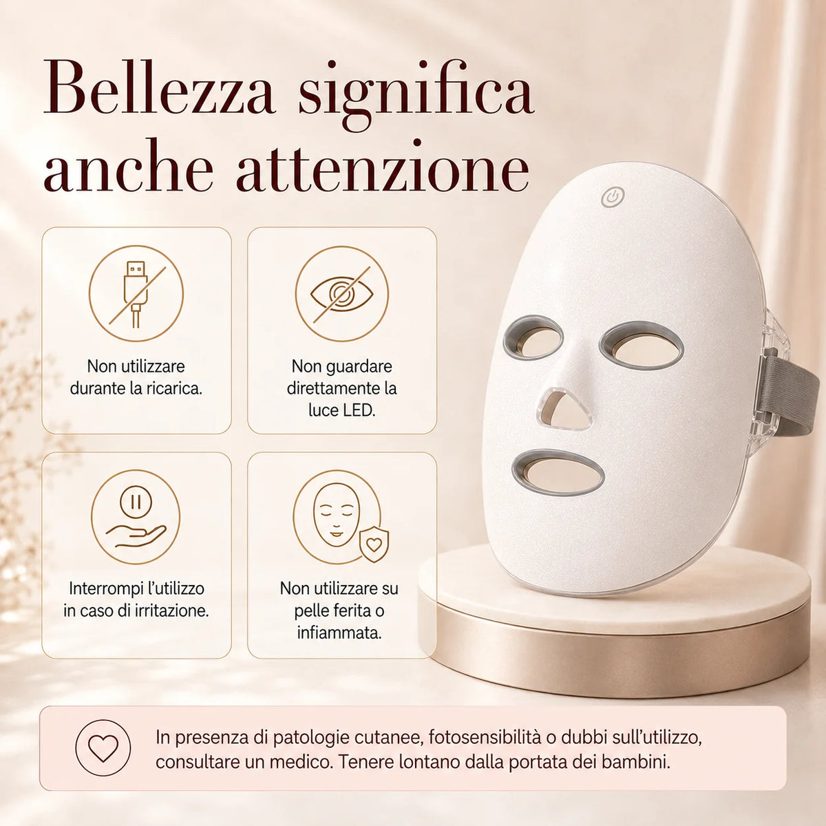 Maschera LED Wireless - La tua beauty routine a casa