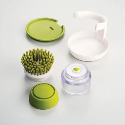 SoapFlow - Spazzola Anti-Spreco con Dispenser Integrato