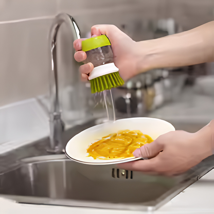 SoapFlow - Spazzola Anti-Spreco con Dispenser Integrato